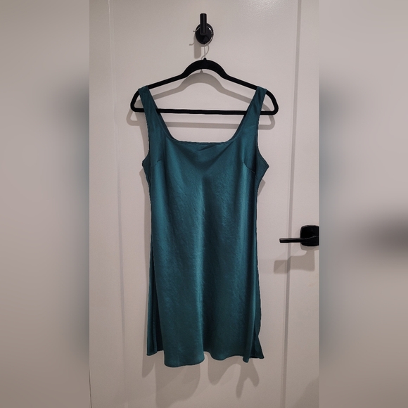 Wilfred Dresses & Skirts - Wilfred Teal Satin Mini Dress